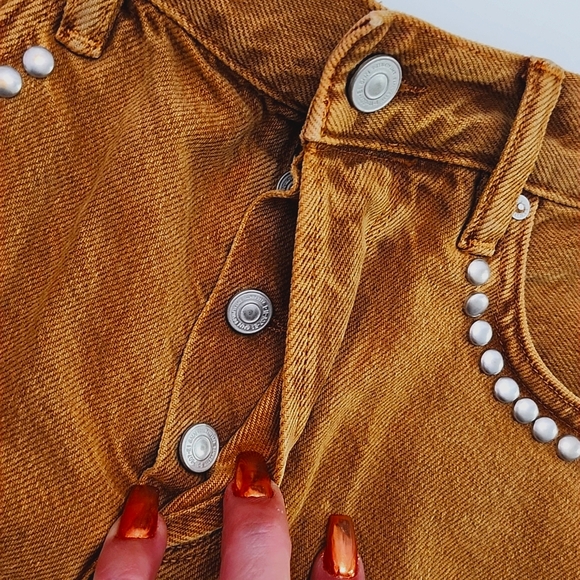 ALLSAINTS Heidi studded frayed shorts - Picture 8 of 9